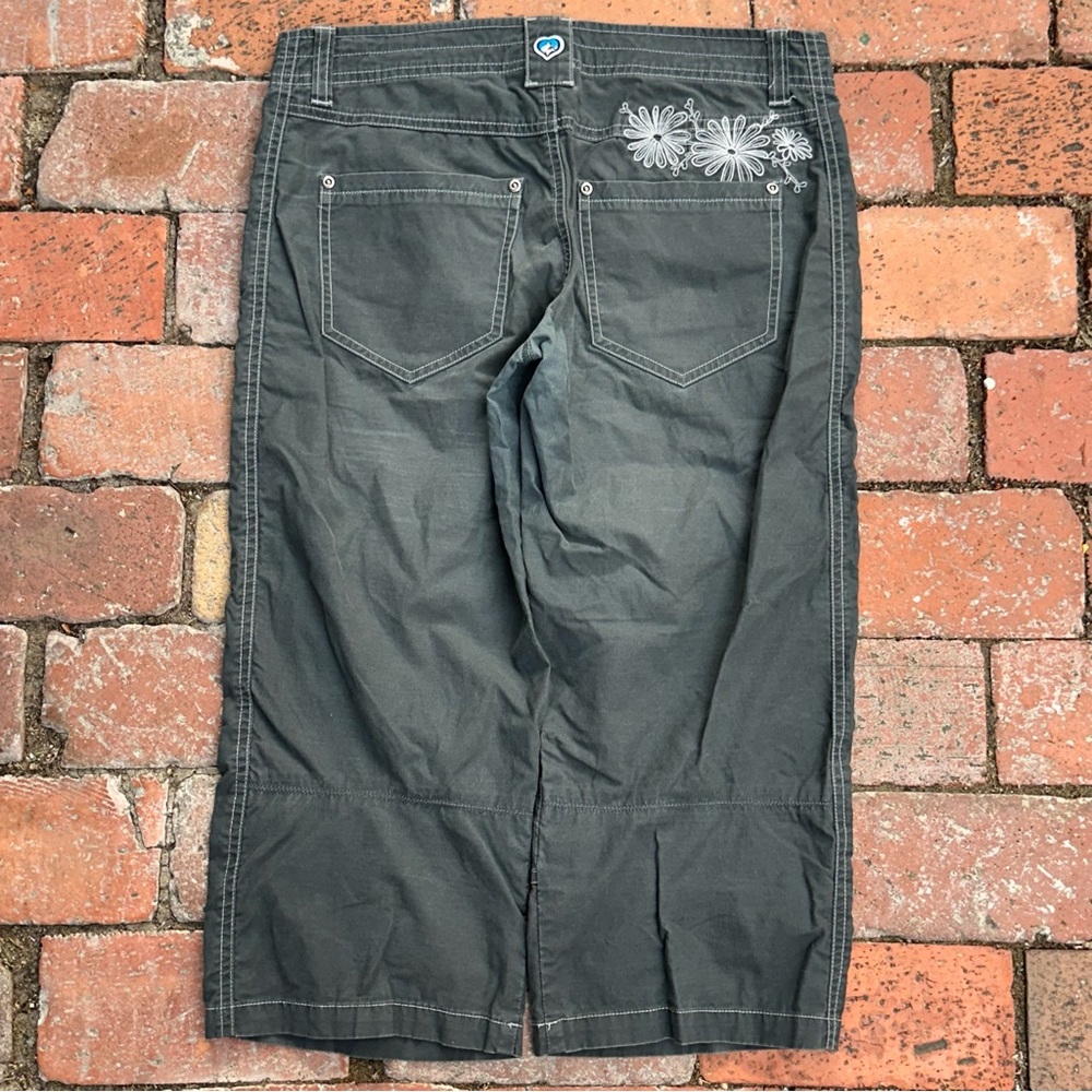 Kuhl Gray Women's Pants with Floral Embroidery